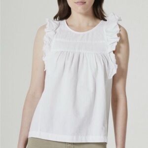 Ag Adriano Goldschmied White Ruffled Blouse